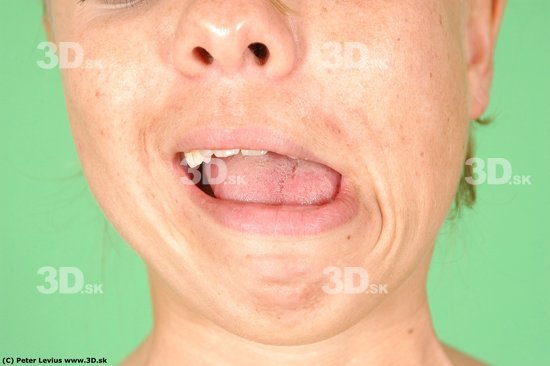 Mouth Whole Body Woman Average Studio photo references