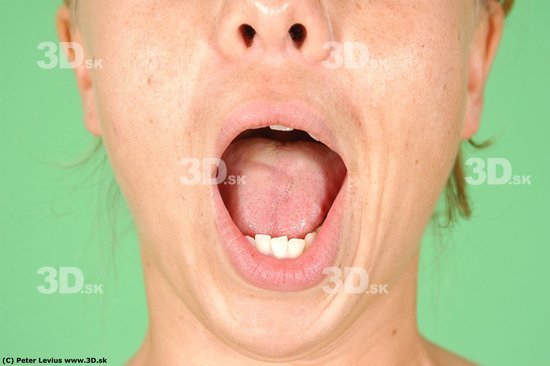 Mouth Whole Body Emotions Woman Average Studio photo references