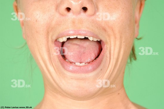 Mouth Whole Body Woman Average Studio photo references