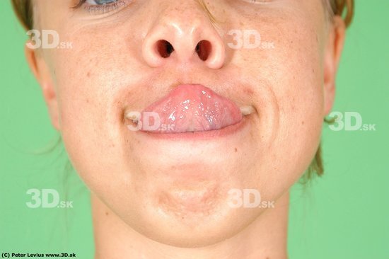 Mouth Whole Body Emotions Woman Average Studio photo references