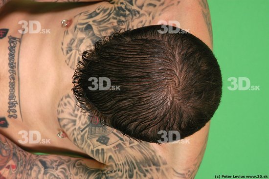 Man White Tattoo Underweight Male Studio Poses