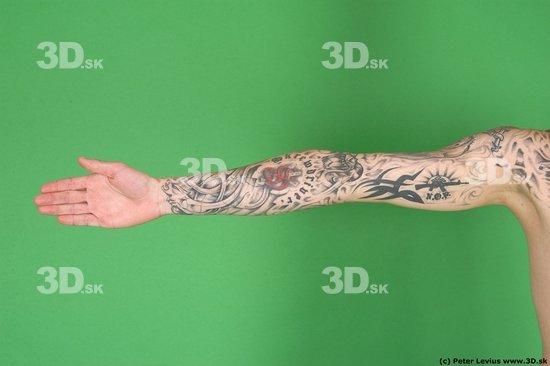 Man White Tattoo Underweight Male Studio Poses