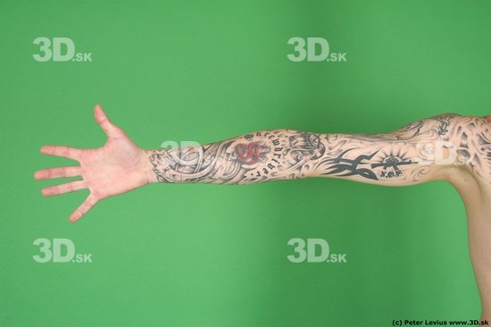 Man White Tattoo Underweight Male Studio Poses