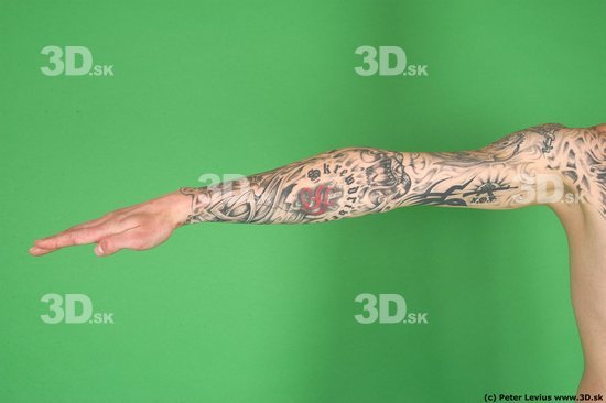 Man White Tattoo Underweight Male Studio Poses