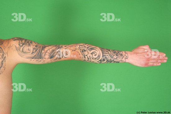 Man White Tattoo Underweight Male Studio Poses