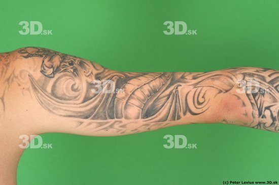 Man White Tattoo Underweight Male Studio Poses