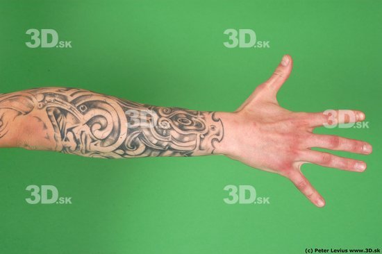 Man White Tattoo Underweight Male Studio Poses