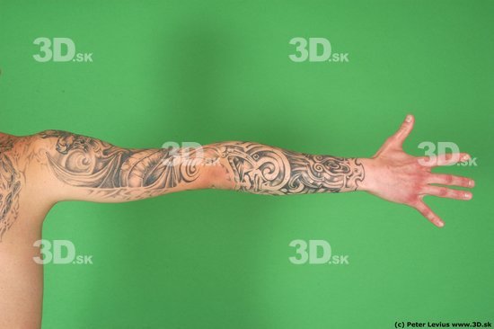 Man White Tattoo Underweight Male Studio Poses