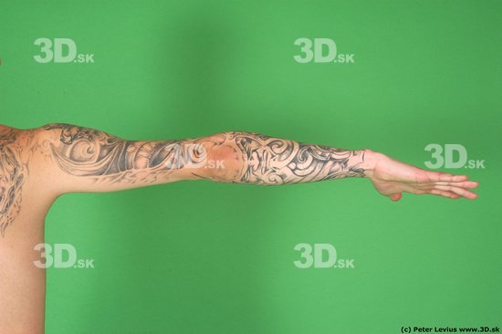 Man White Tattoo Underweight Male Studio Poses