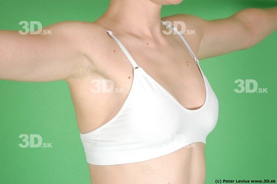 Chest Woman White Underwear Average