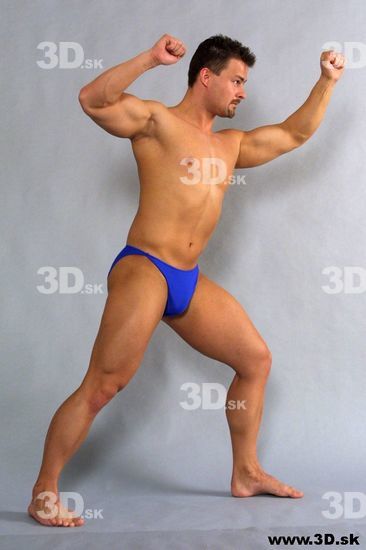 Whole Body Man Fighting poses Underwear Average Fighting Studio photo references