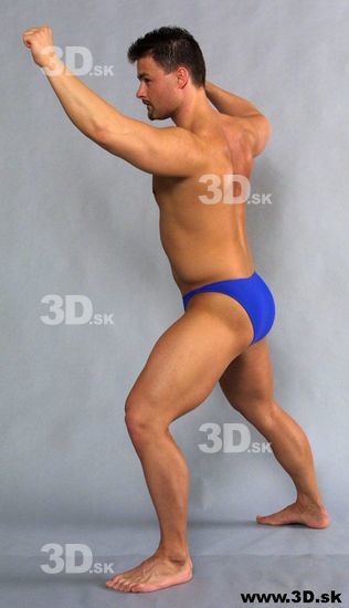 Whole Body Man Fighting poses Underwear Average Fighting Studio photo references