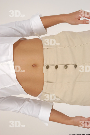 Belly Woman White Casual Slim