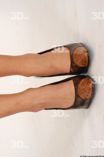 Foot Woman White Shoes Slim