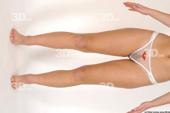 Leg Woman White Underwear Average