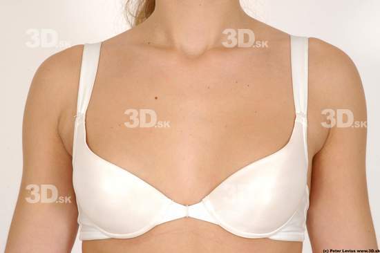 Chest Woman White Underwear Average