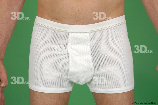 Whole Body Man Animation references White Underwear Average Male Studio Poses