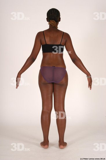 Whole Body Woman Animation references Black Underwear Athletic Studio photo references