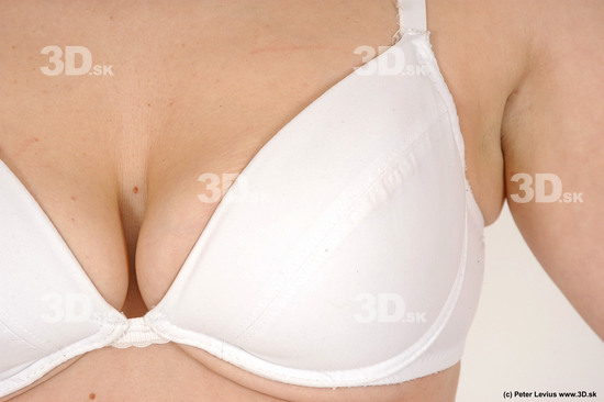 Chest Woman White Underwear Slim