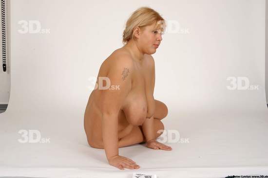 Whole Body Emotions Woman Artistic poses Tattoo Nude Underwear Slim Overweight Studio photo references