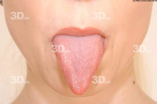 Tongue Woman White Slim