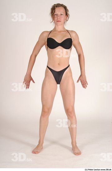 Whole Body Woman Pose with sword Underwear Muscular Studio photo references