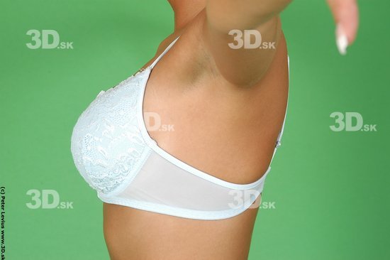 Chest Woman White Underwear Slim