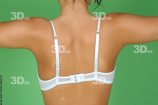 Back Woman White Underwear Slim