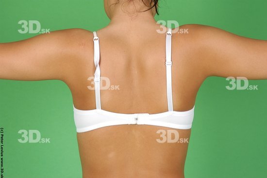 Back Woman White Underwear Slim