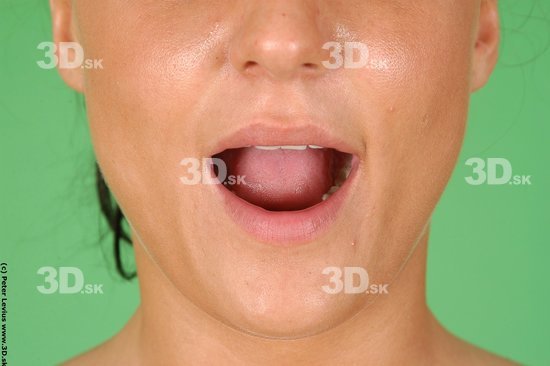 Mouth Woman White Nude Slim