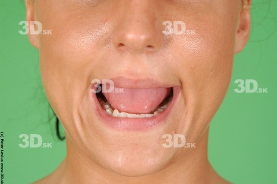 Mouth Woman White Nude Slim