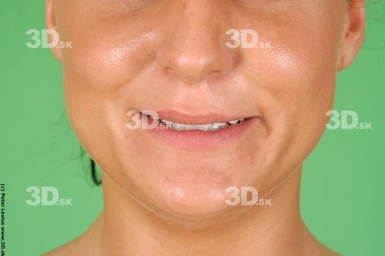 Mouth Woman White Nude Slim