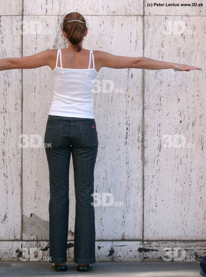 Whole Body Woman T poses Casual Slim Street photo references