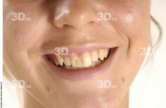 Mouth Emotions Woman White Slim