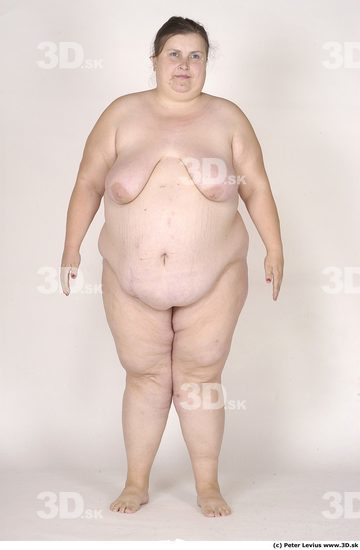 Whole Body Woman White Nude Overweight