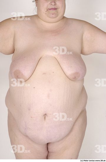 Upper Body Woman White Nude Overweight