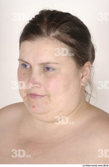 Head Woman White Nude Overweight