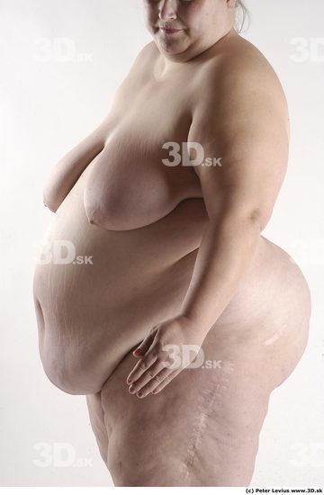 Arm Whole Body Woman Animation references Nude Overweight Studio photo references