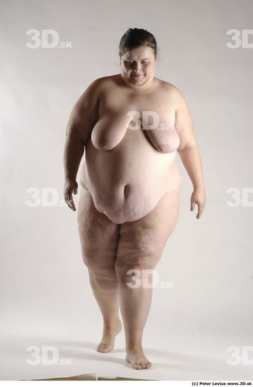 Whole Body Woman Animation references Nude Overweight Studio photo references