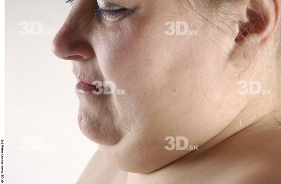 Cheek Whole Body Emotions Woman Overweight Studio photo references