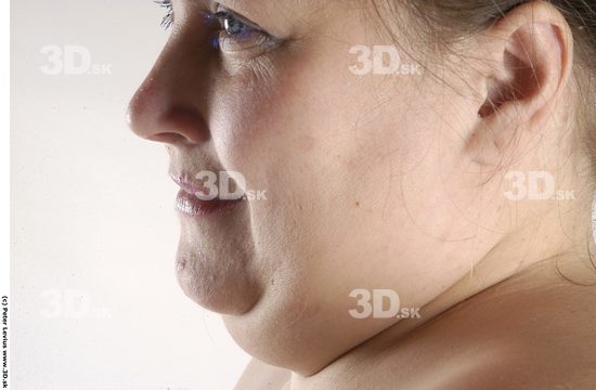 Cheek Whole Body Emotions Woman Nude Overweight Studio photo references