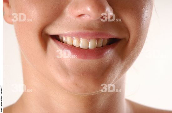 Mouth Whole Body Emotions Woman Nude Slim Studio photo references