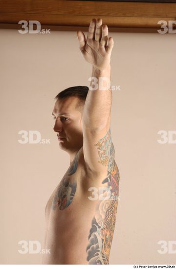 Arm Whole Body Man Tattoo Average Studio photo references