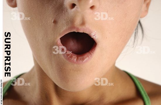 Mouth Whole Body Phonemes Emotions Woman Nude Slim Studio photo references