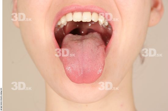 Tongue Woman White Slim