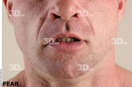 Mouth Emotions Man White Muscular