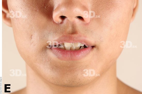 Mouth Whole Body Phonemes Man Asian Nude Athletic Studio photo references