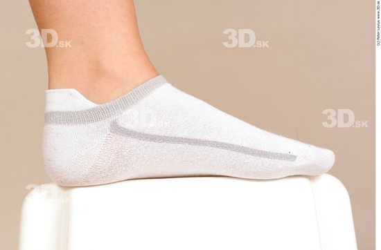 Foot Woman White Underwear Slim