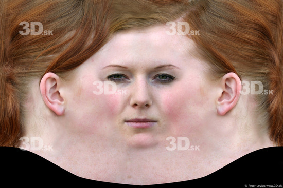 Head Woman Other White Chubby Head textures