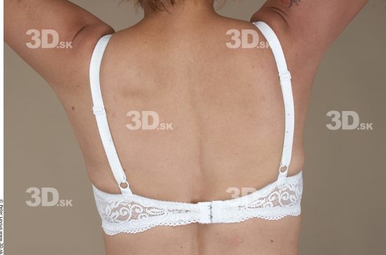 Whole Body Back Woman Artistic poses Underwear Slim Average Studio photo references